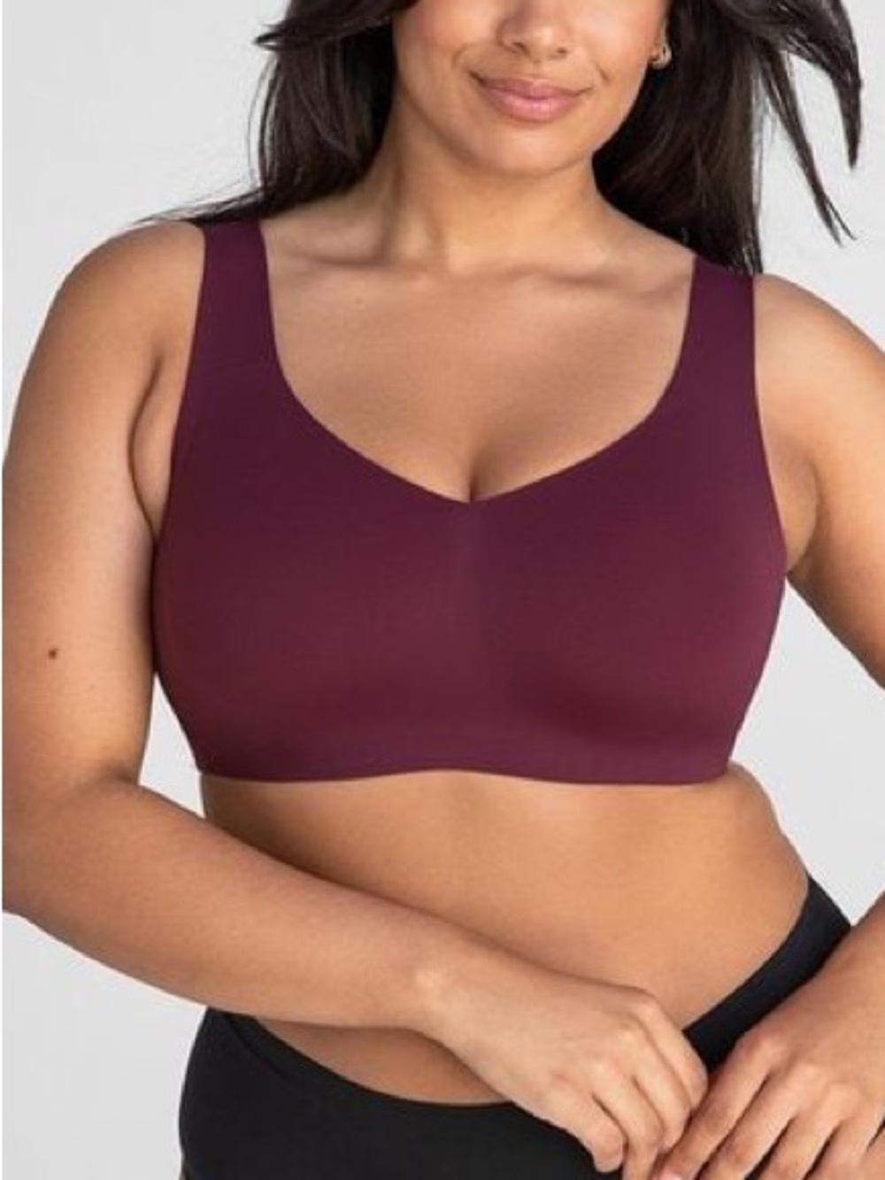 NWT Honeylove LiftWear V-Neck Bra 2X Berry Wireless Shaping Bra